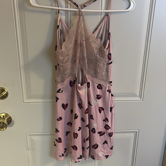 Pink/black heart nightgown size small - Picture 3 of 3